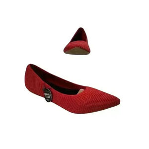 Alfani Poppy Red 7.5 M Washable Step Flex Flat Shoes Slippers Slip Ons